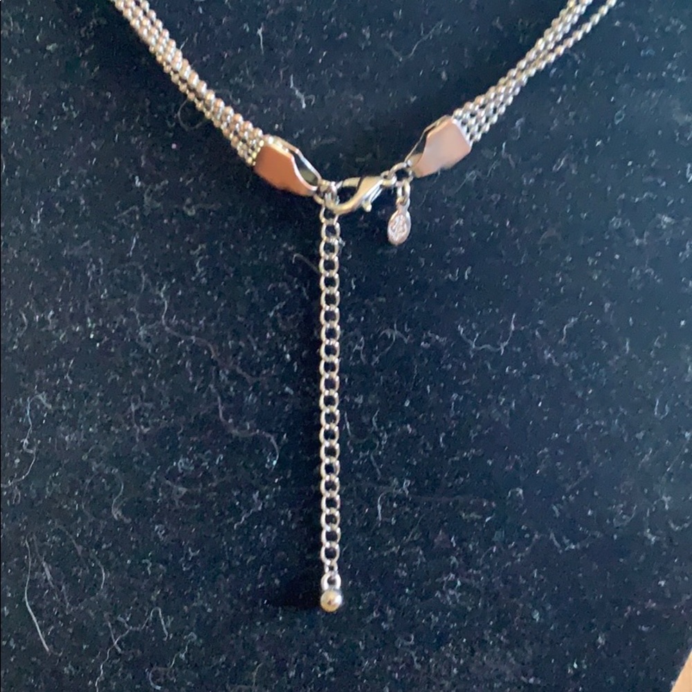 Classy Multi Layered Silver Necklace - image 2